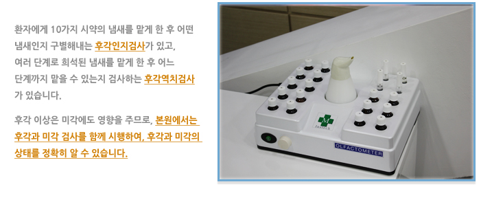 후각 및 미각 검사